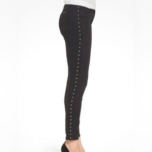 HUDSON Jeans Luna Mid Rise Black Metal Stars Denim Skinny Ankle Sz 29